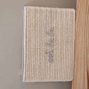 Katie Loxton Straw "ooh la la" Clutch/Pouch